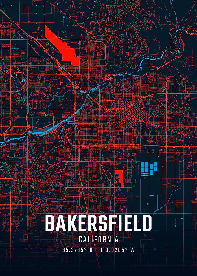Bakersfield California City Map