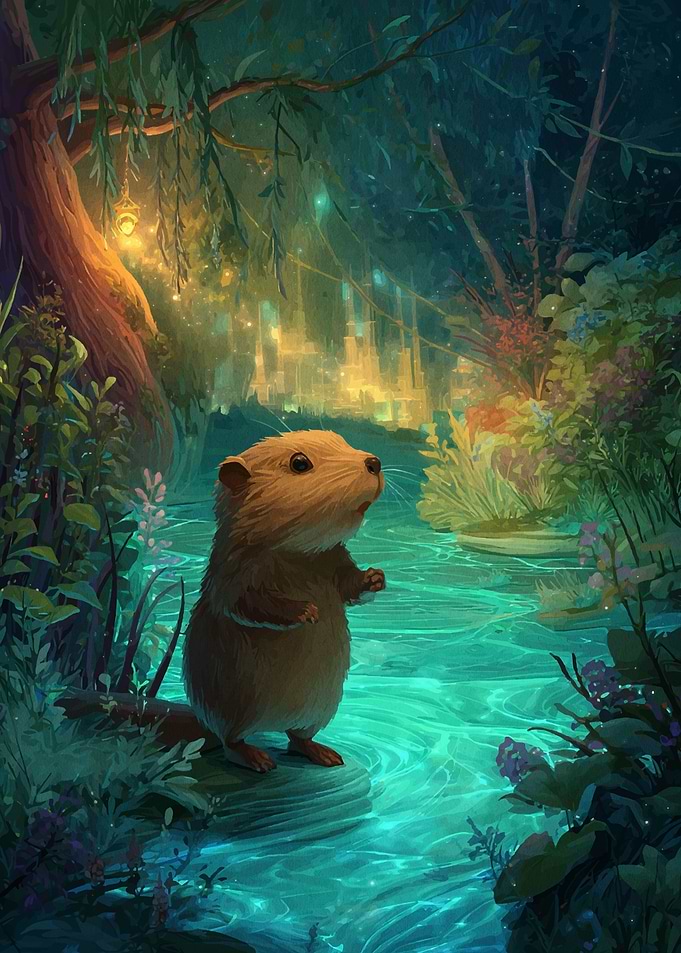 Beaver in Enchanted Forest