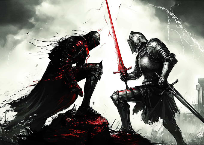 Knights Duel Red Sword