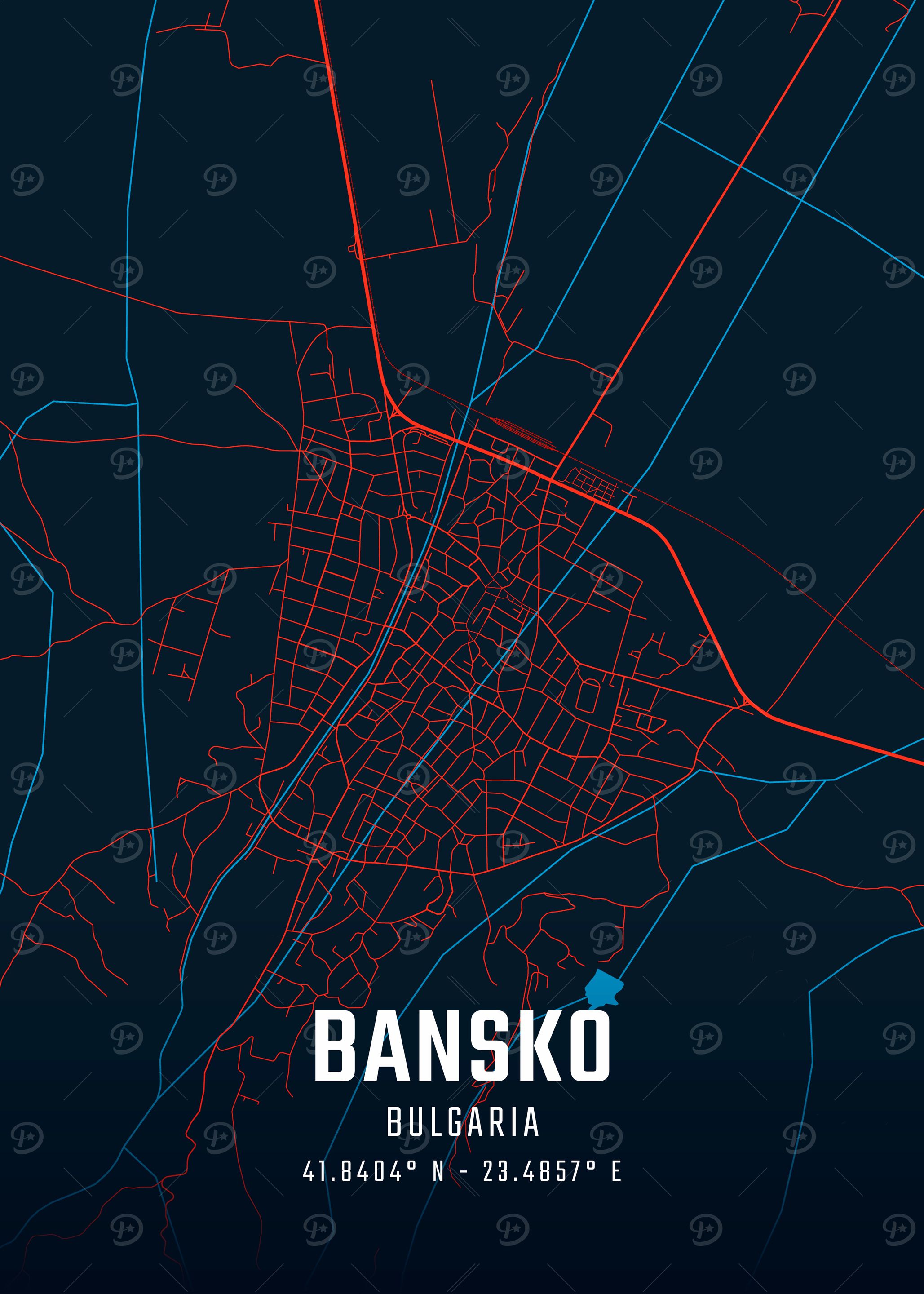 Bansko City Map