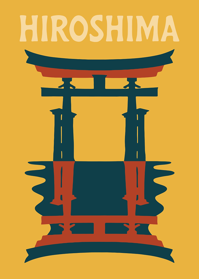 Hiroshima Torii Gate Reflection Art