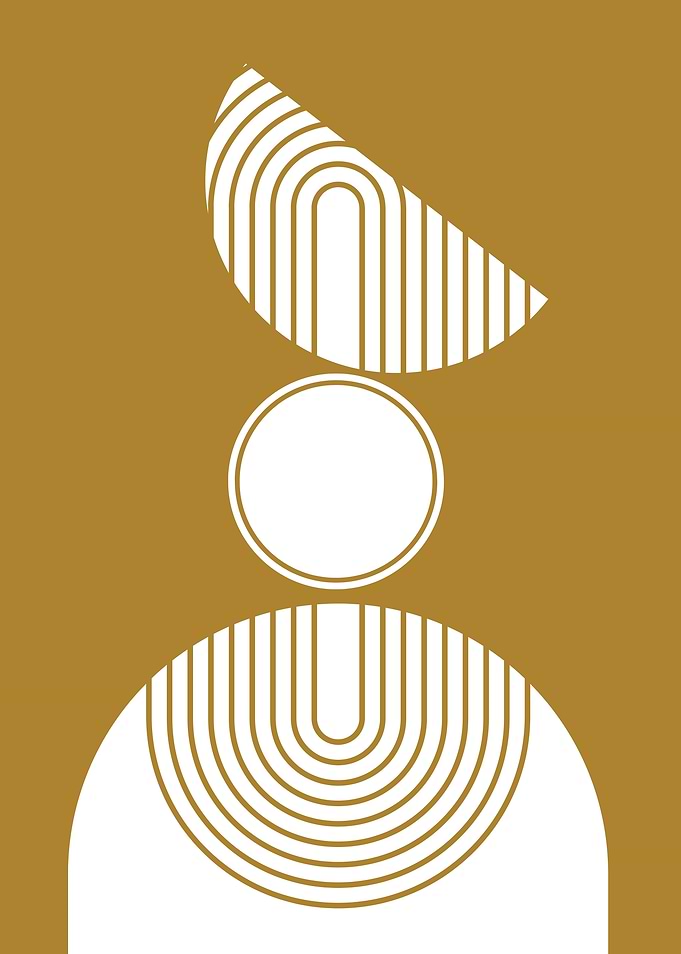 Abstract Geometric Shapes Art Print