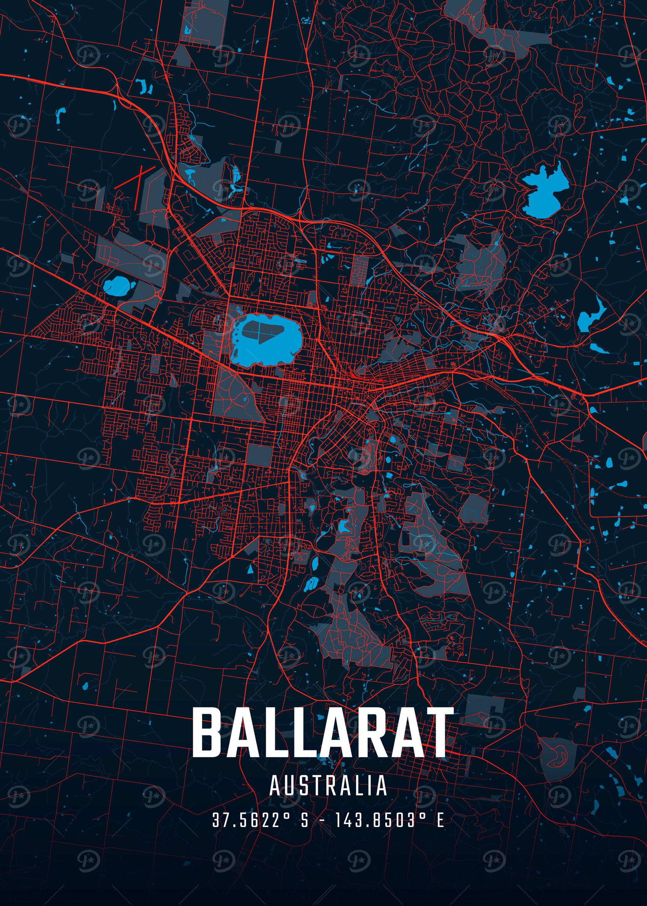 Ballarat City Map