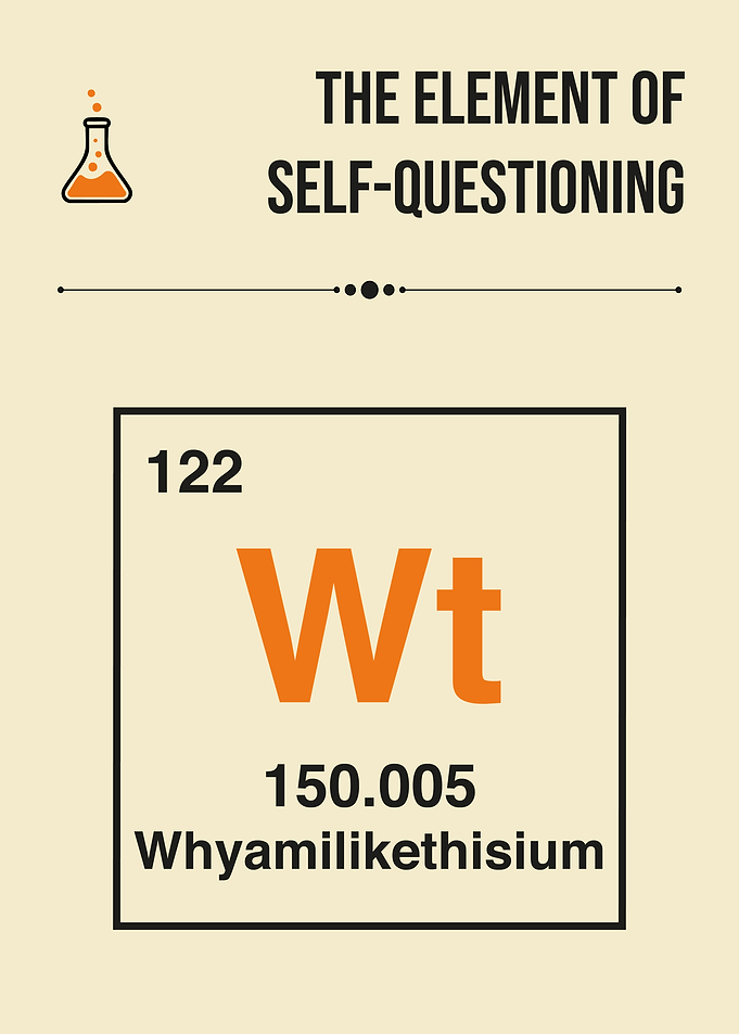 Element of Self Questioning Funny Periodic Table Humor Selfquestium
