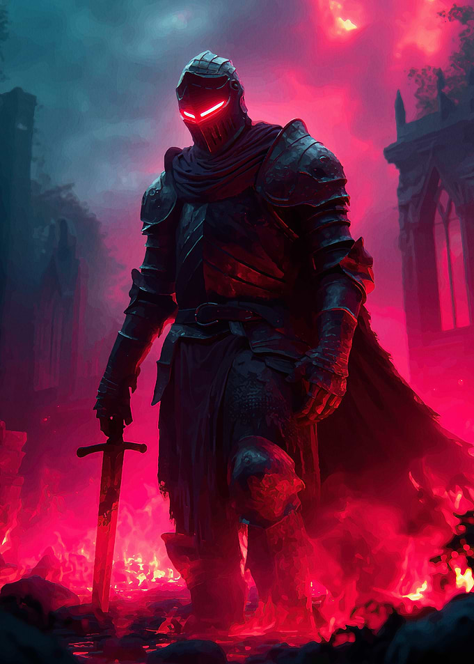 Dark Knight Glowing Eyes