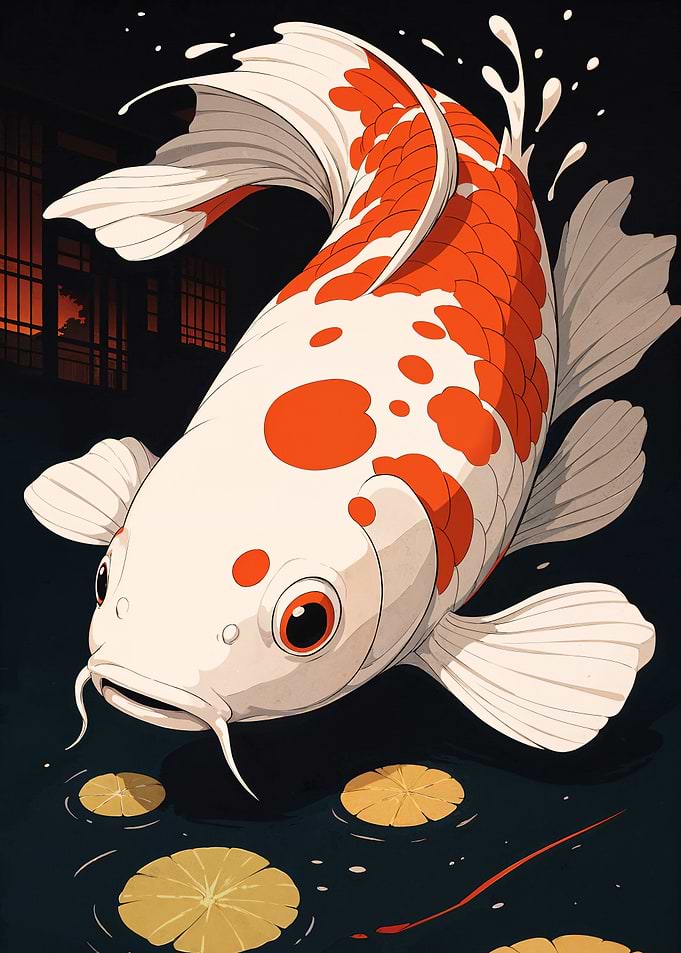Koi Fish in Pond