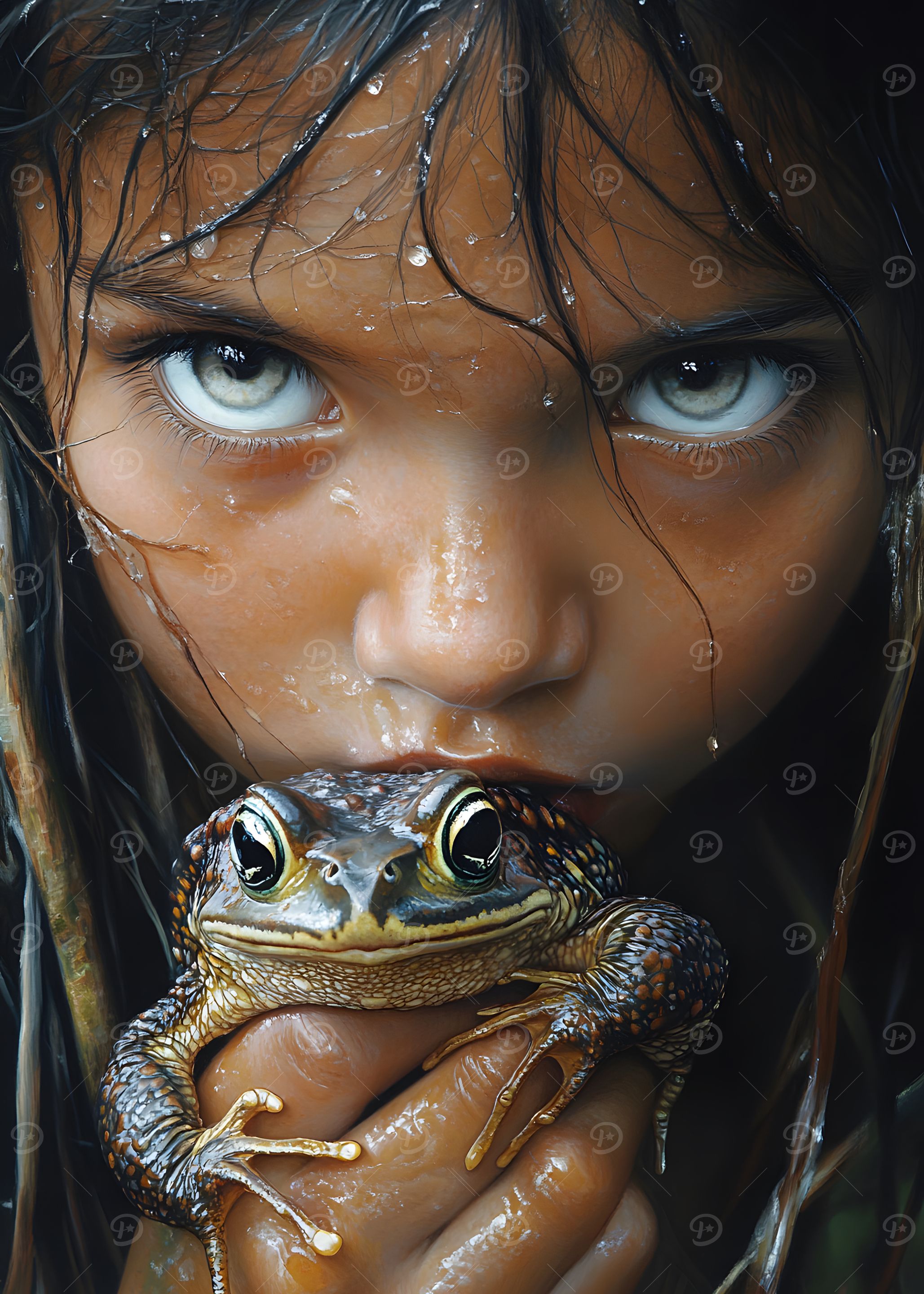 Girl with Frog