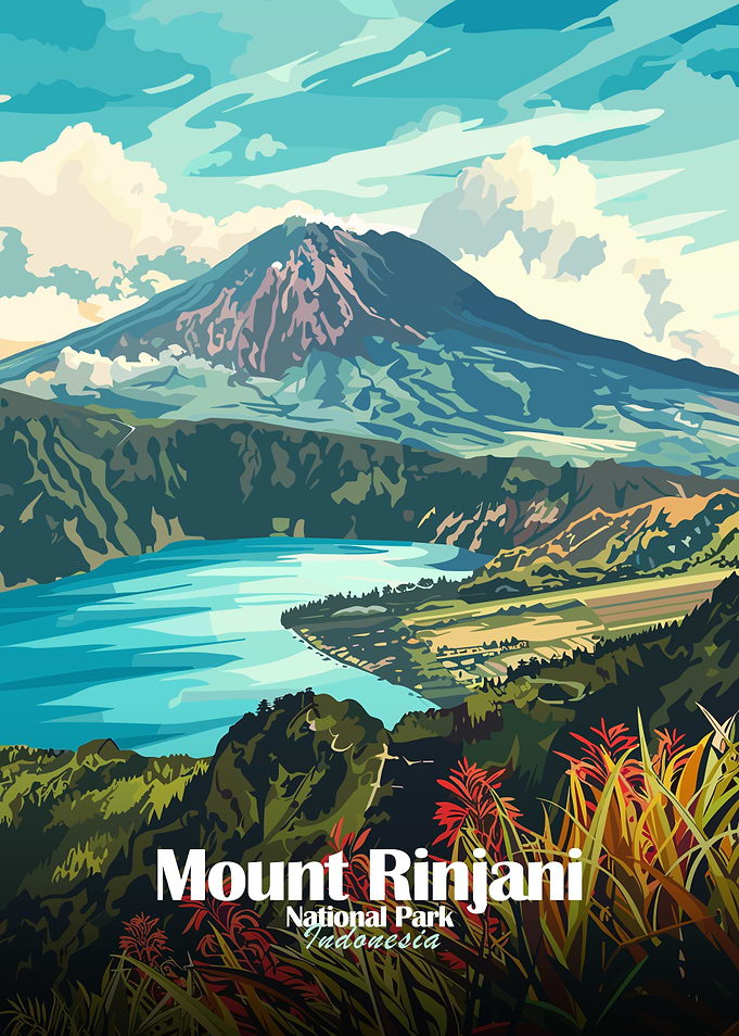 Mount Rinjani National Park Poster