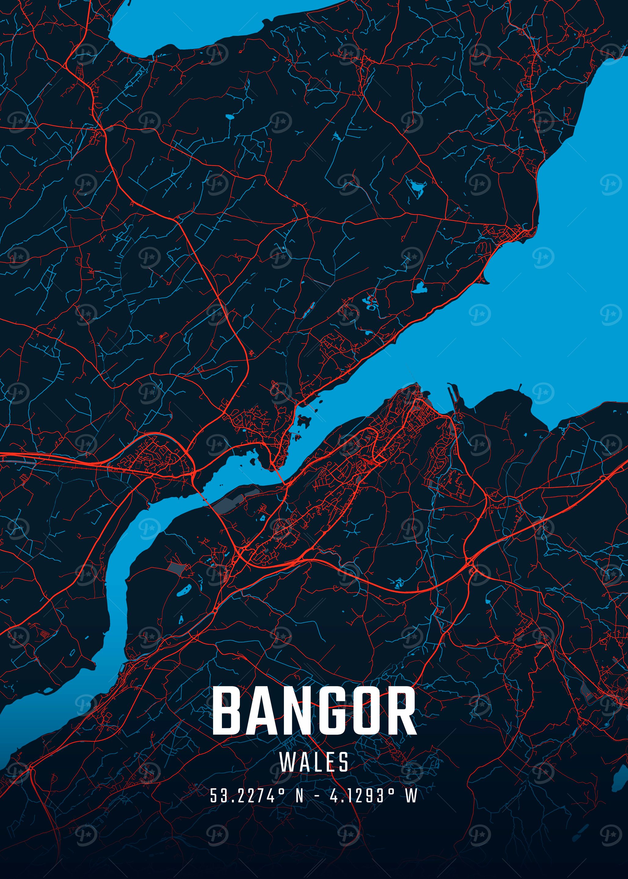 Bangor City Map