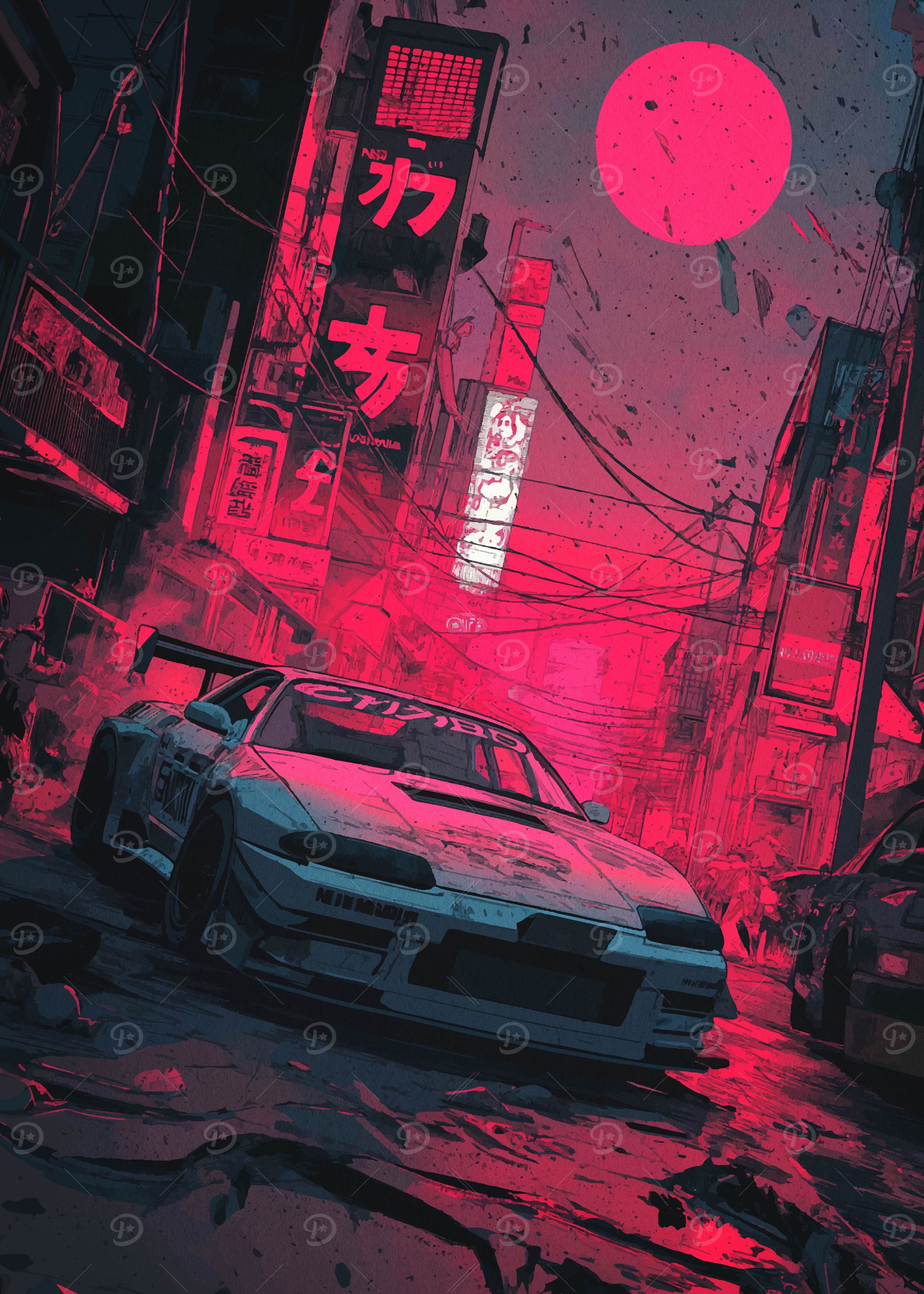 Cyberpunk Car Racing in Neon City