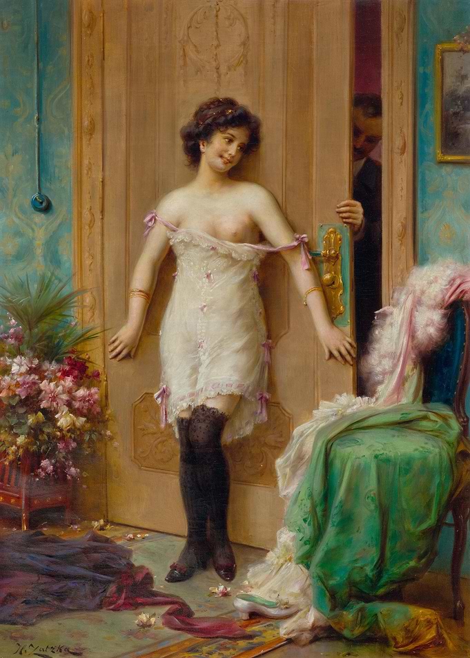 Intruder at the Door Painting