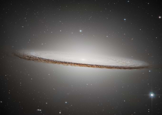 Sombrero Galaxy in Space