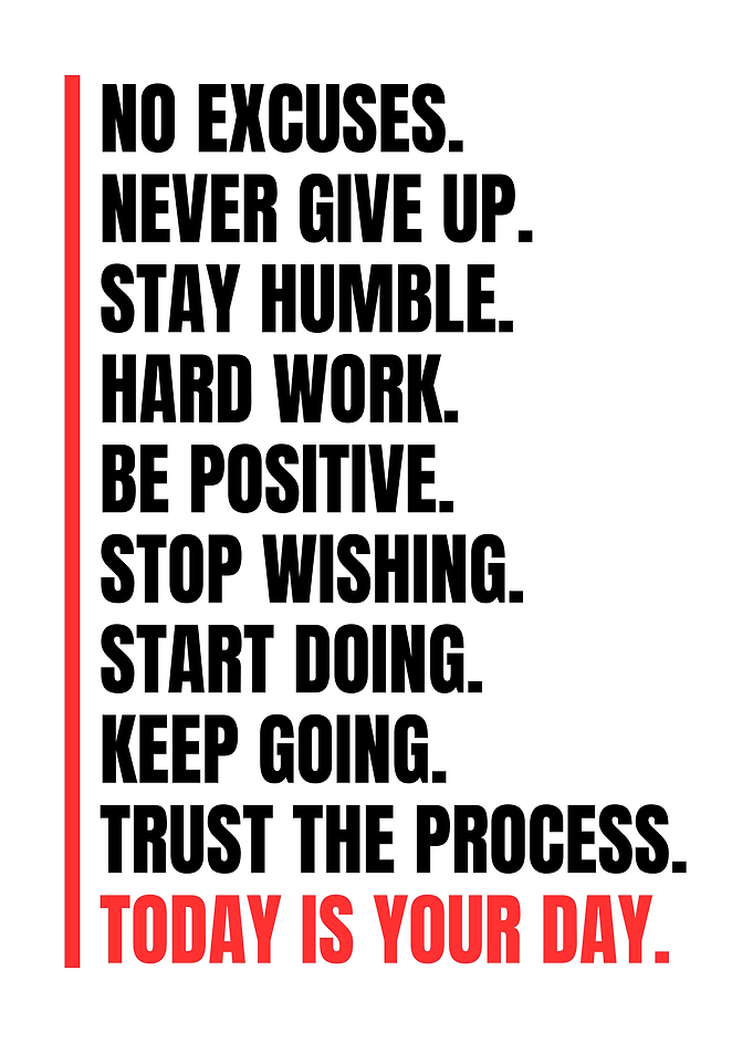 Motivational Quotes on White Background