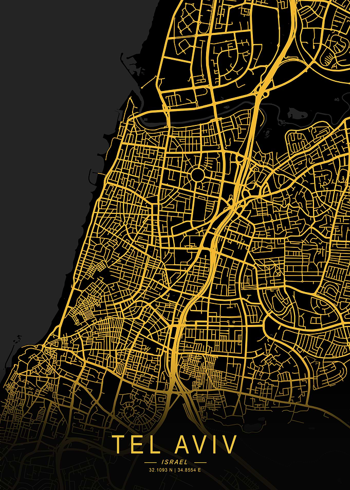Golden Tel Aviv City Map