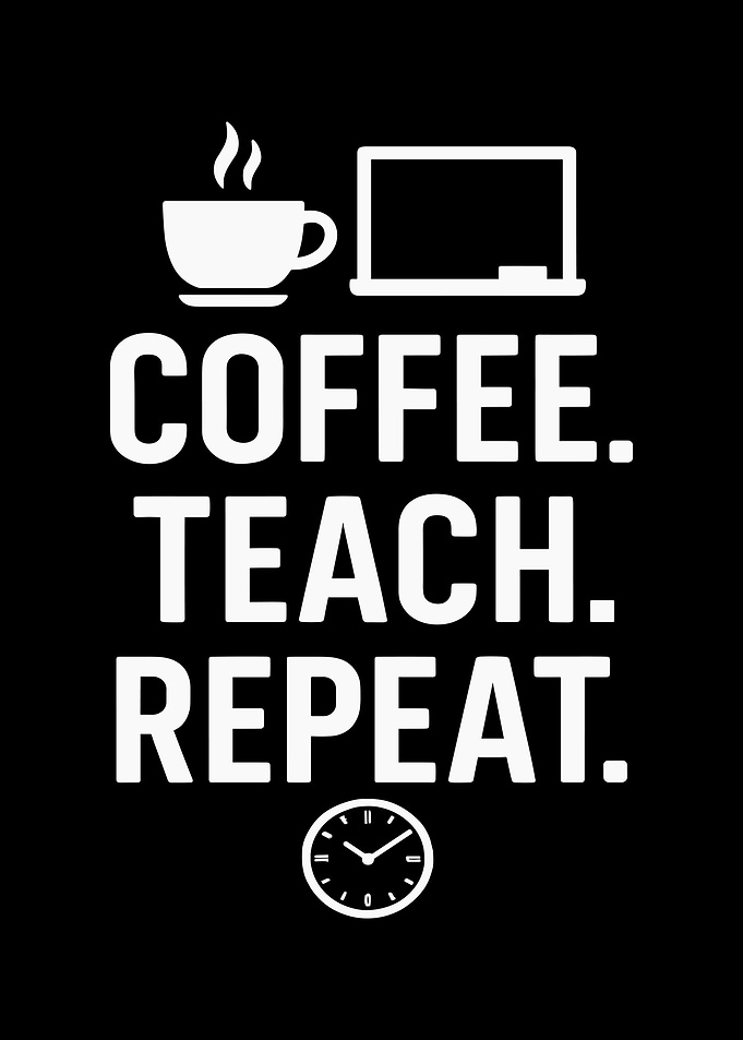 Coffee Teach Repeat Teacher Life