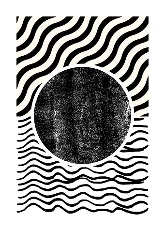 Abstract Black and White Graphic Art