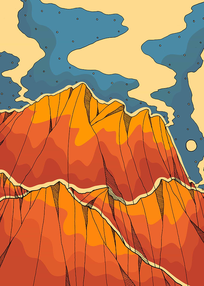 Sand mountain peaks