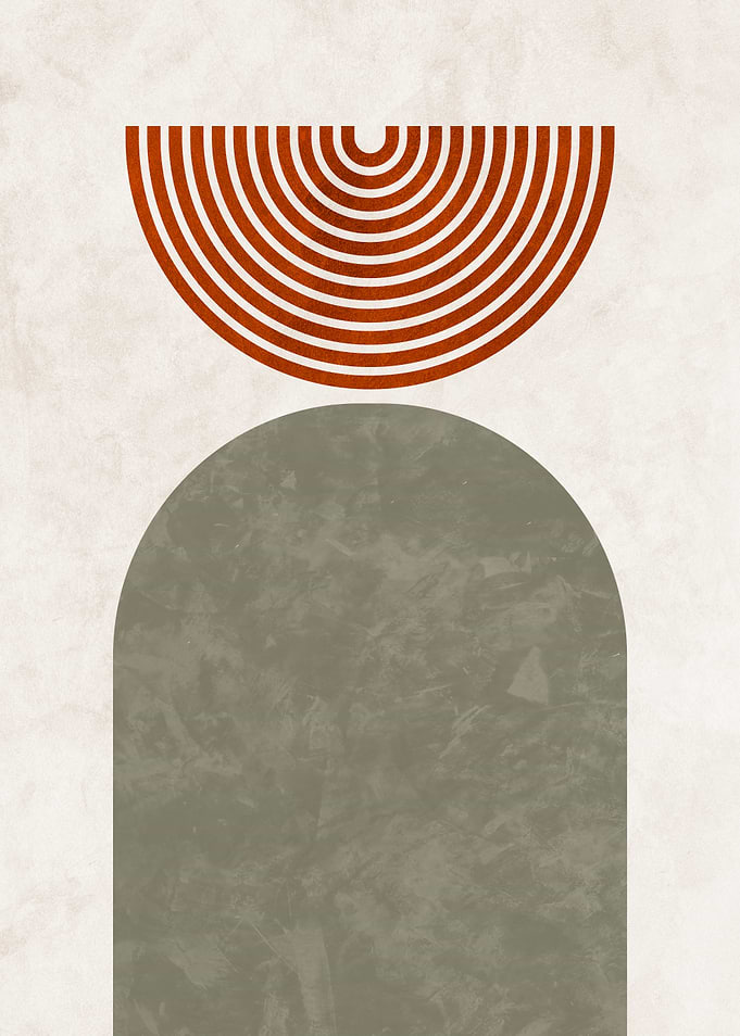 Abstract Geometric Shapes Art Print