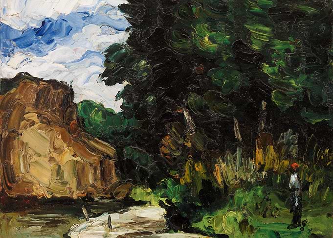 Impressionistic Landscape with Figure