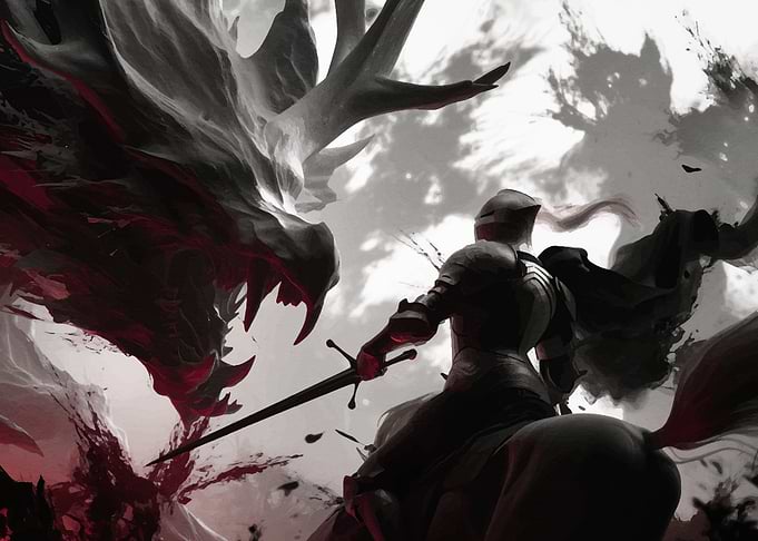 Knight versus Dragon