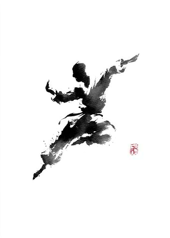 Martial Arts Ink Painting