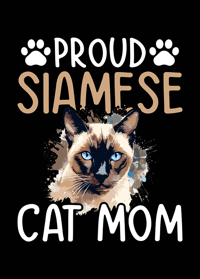 Proud Siamese Cat Mom