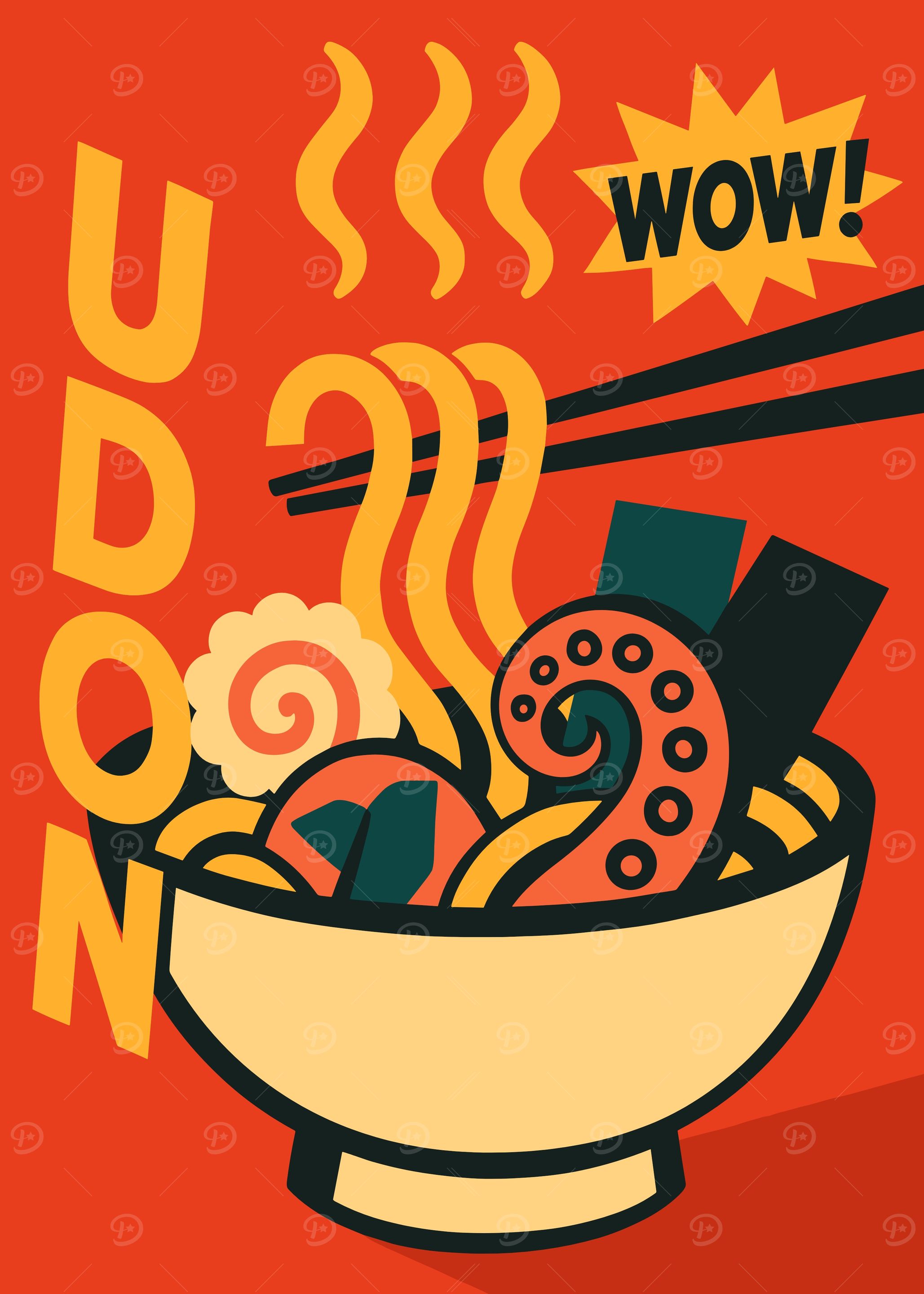 Udon Bowl Illustration