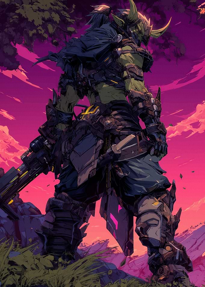 Armored Orc Warrior Gun