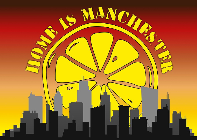 Home is Manchester Lemon Skyline