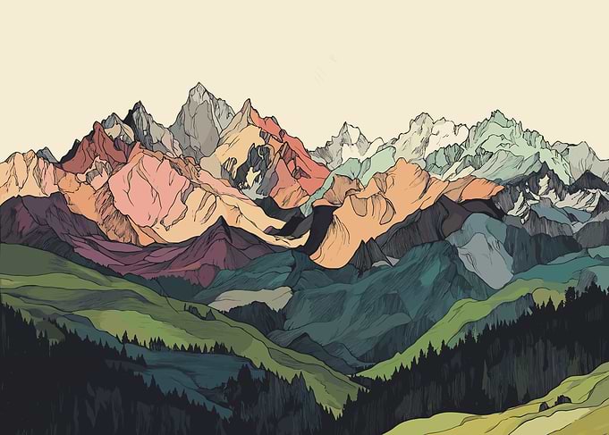 Mountain Range Landscape