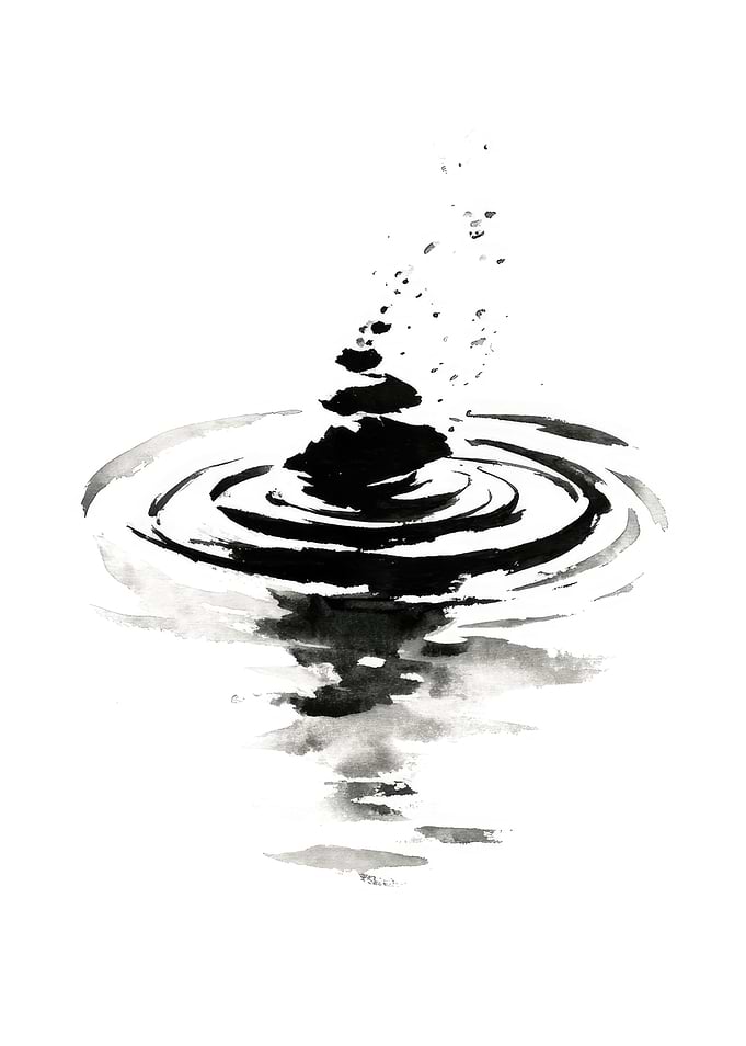 Ink Drop Ripples