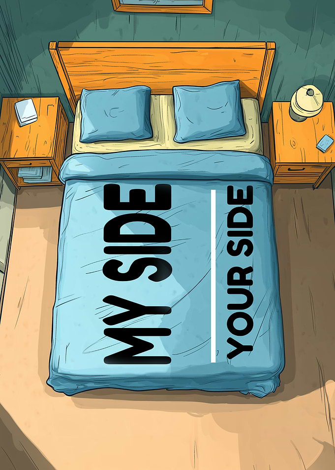 My Side, Your Side Bed Of Married Couple