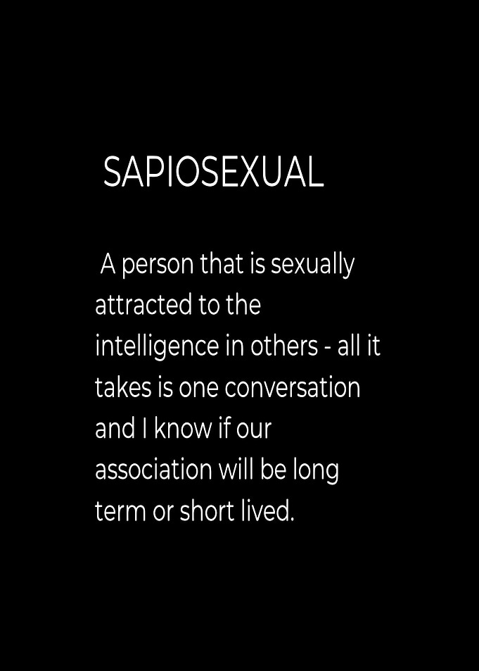 Sapiosexual Definition Text Art