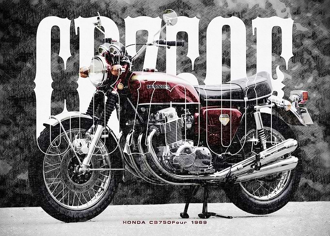 Honda CB750Four 1969 Motorcycle Art