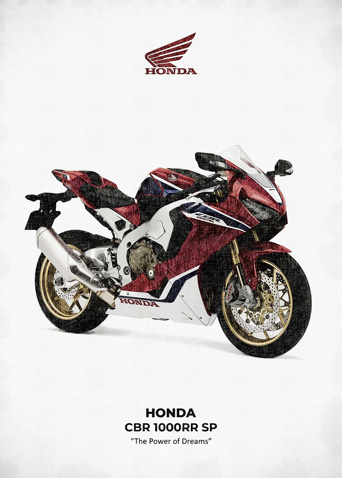 Honda CBR 1000RR SP 2018 sketch art
