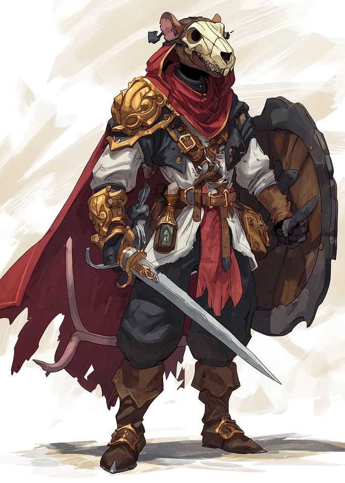 Anthropomorphic Rat Warrior with Sword