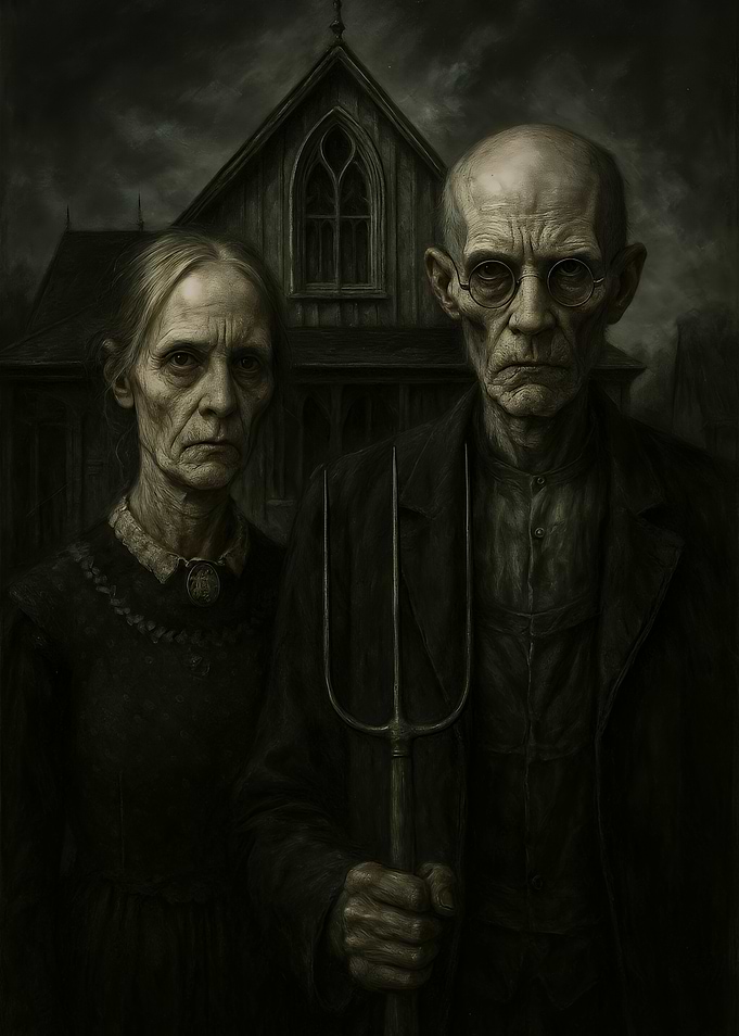 Dark American Gothic Portrait