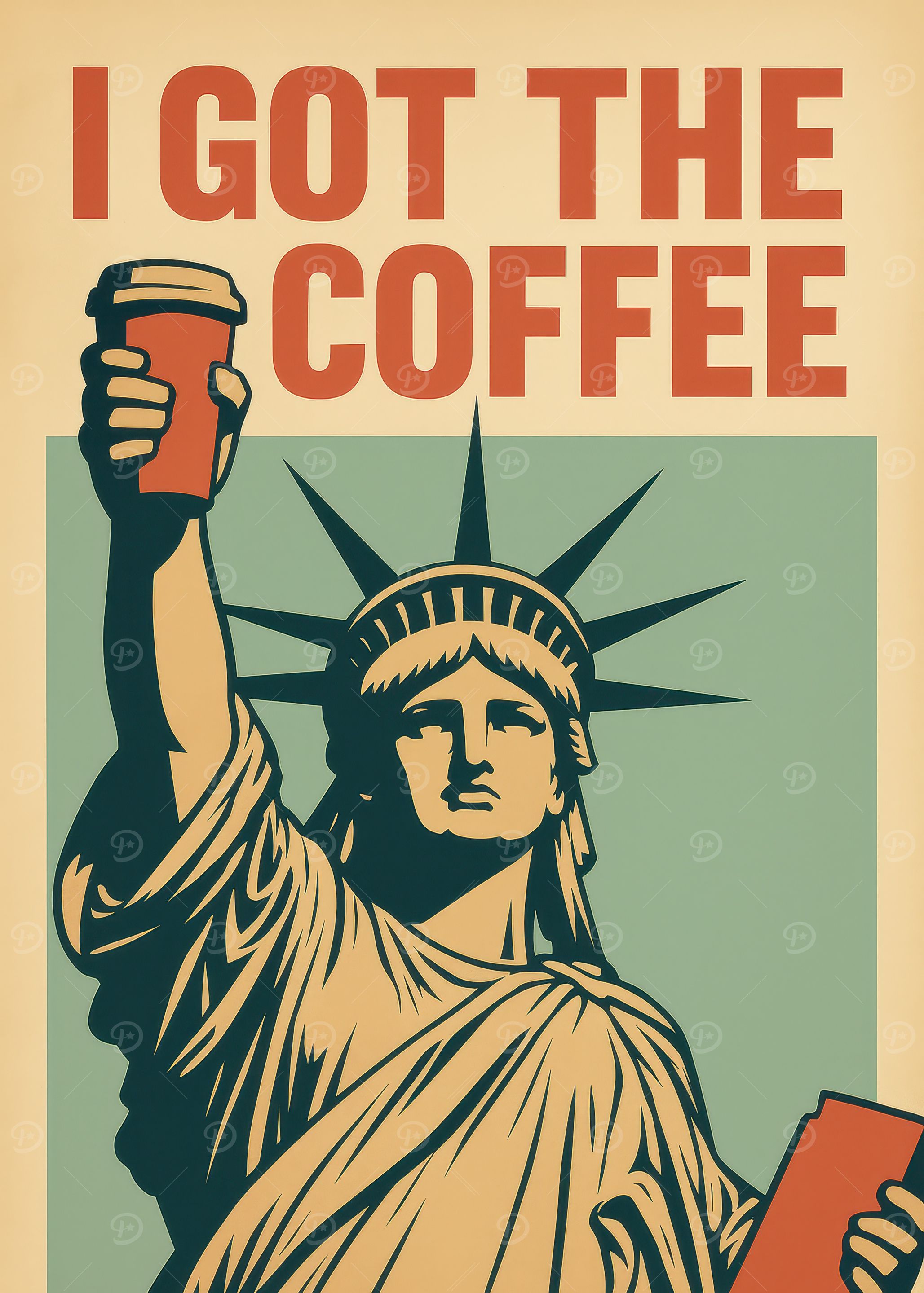 Statue of Liberty Coffee Poster