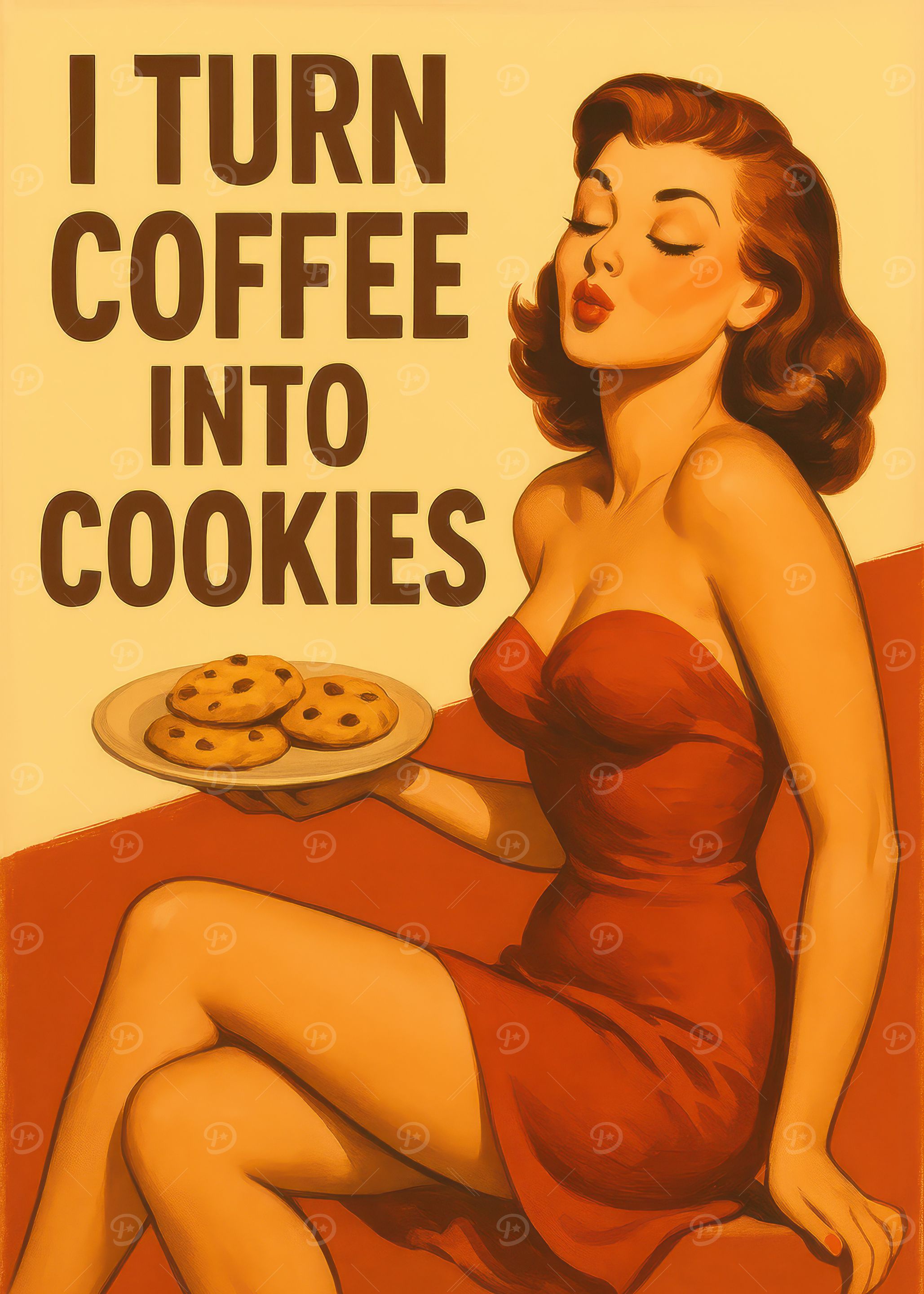 Coffee to Cookies Retro Art