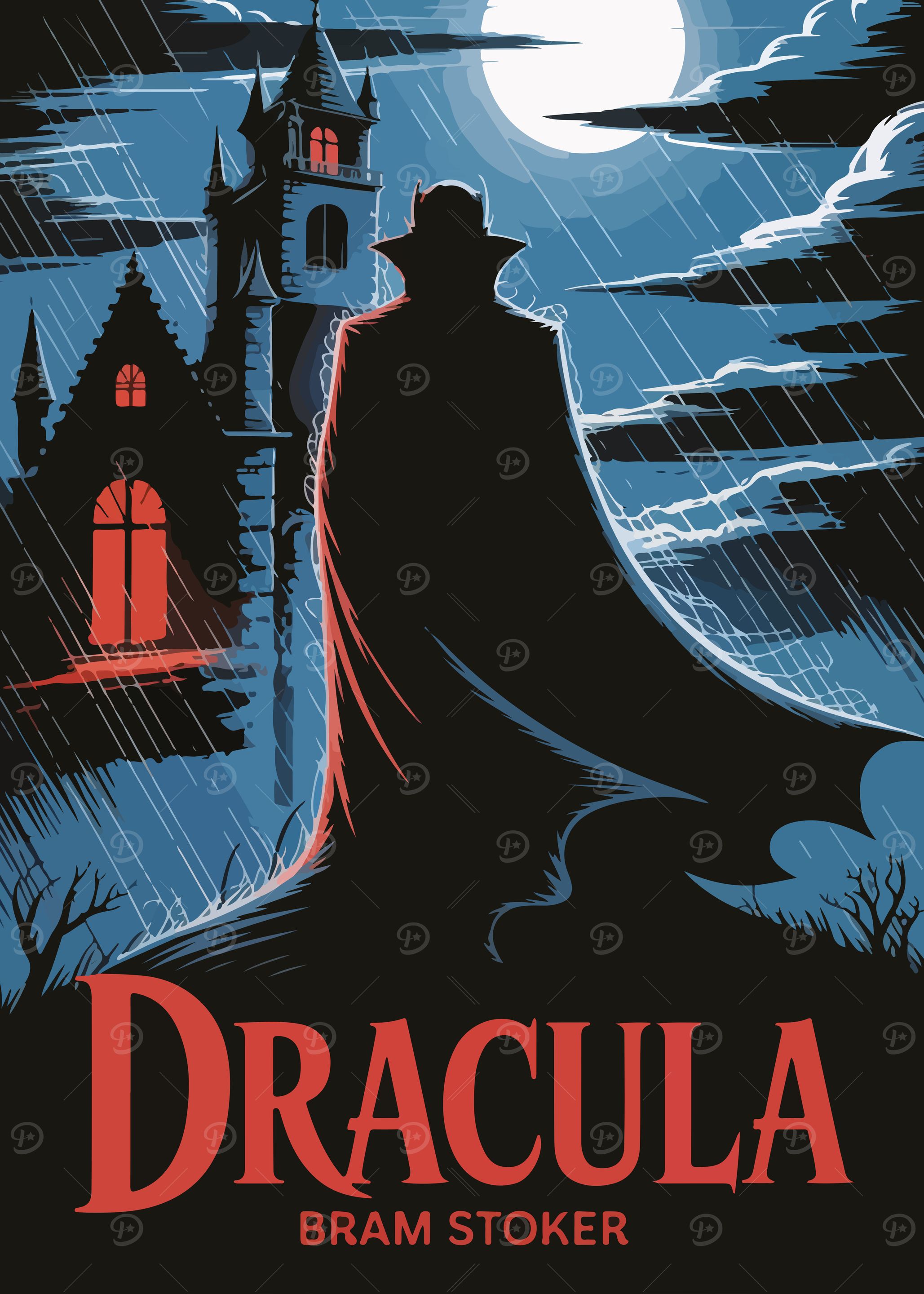 Dracula Book Cover Illustration