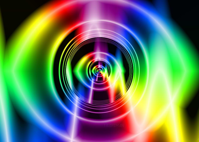 'Rainbow Eye of Flame' Fractal Art