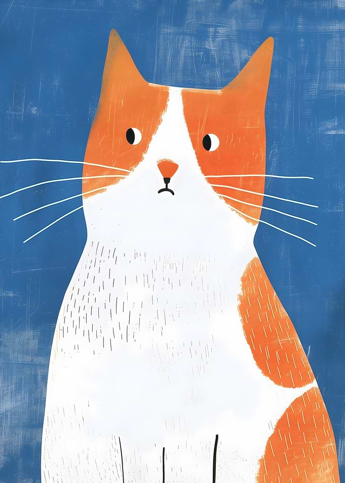 Orange and White Cat Portrait