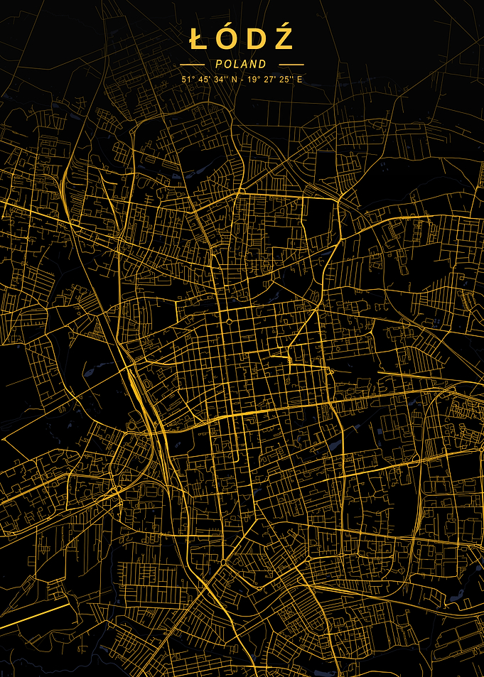 Łódź Golden City Map