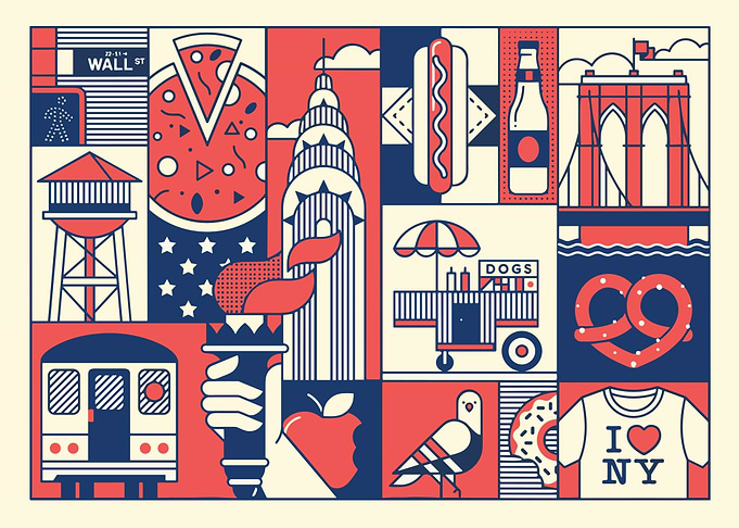 New York City Icons Collage