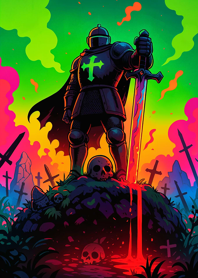 Neon Knight on Skull Hill