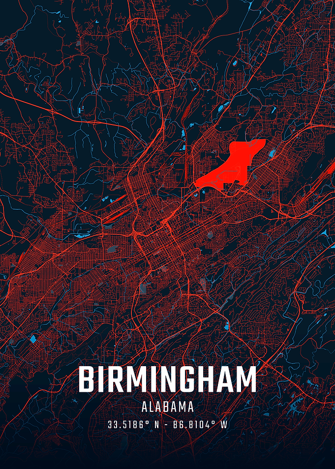 Birmingham Alabama City Map