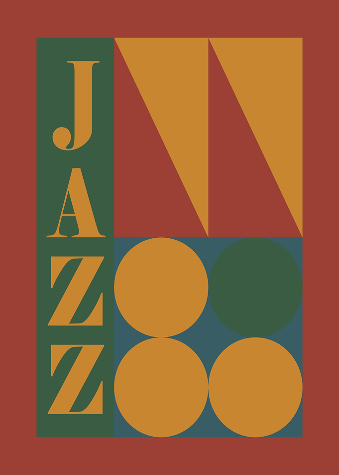 Geometric Jazz Poster