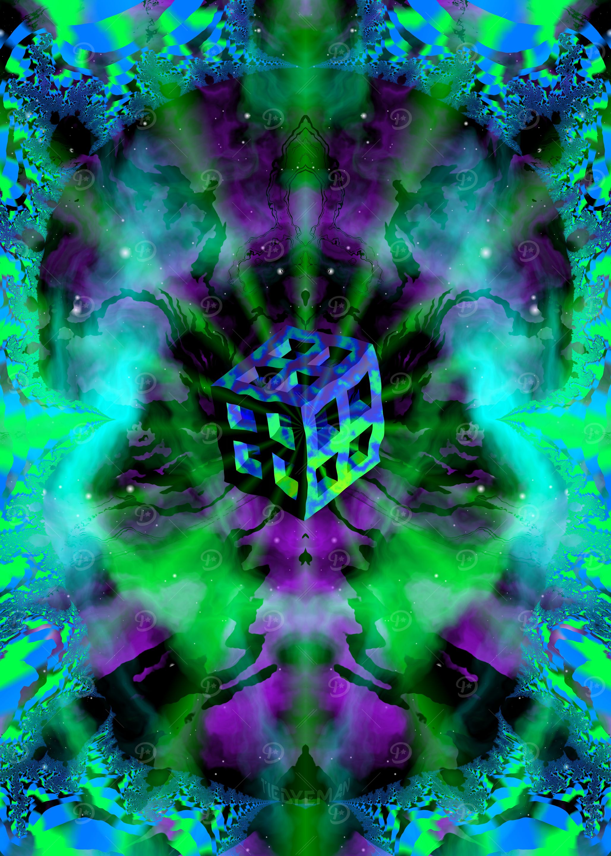 “Cube Creeper” Fractal Art