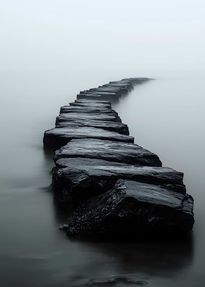The Quiet Path – Minimal Long Exposure Stone Trail