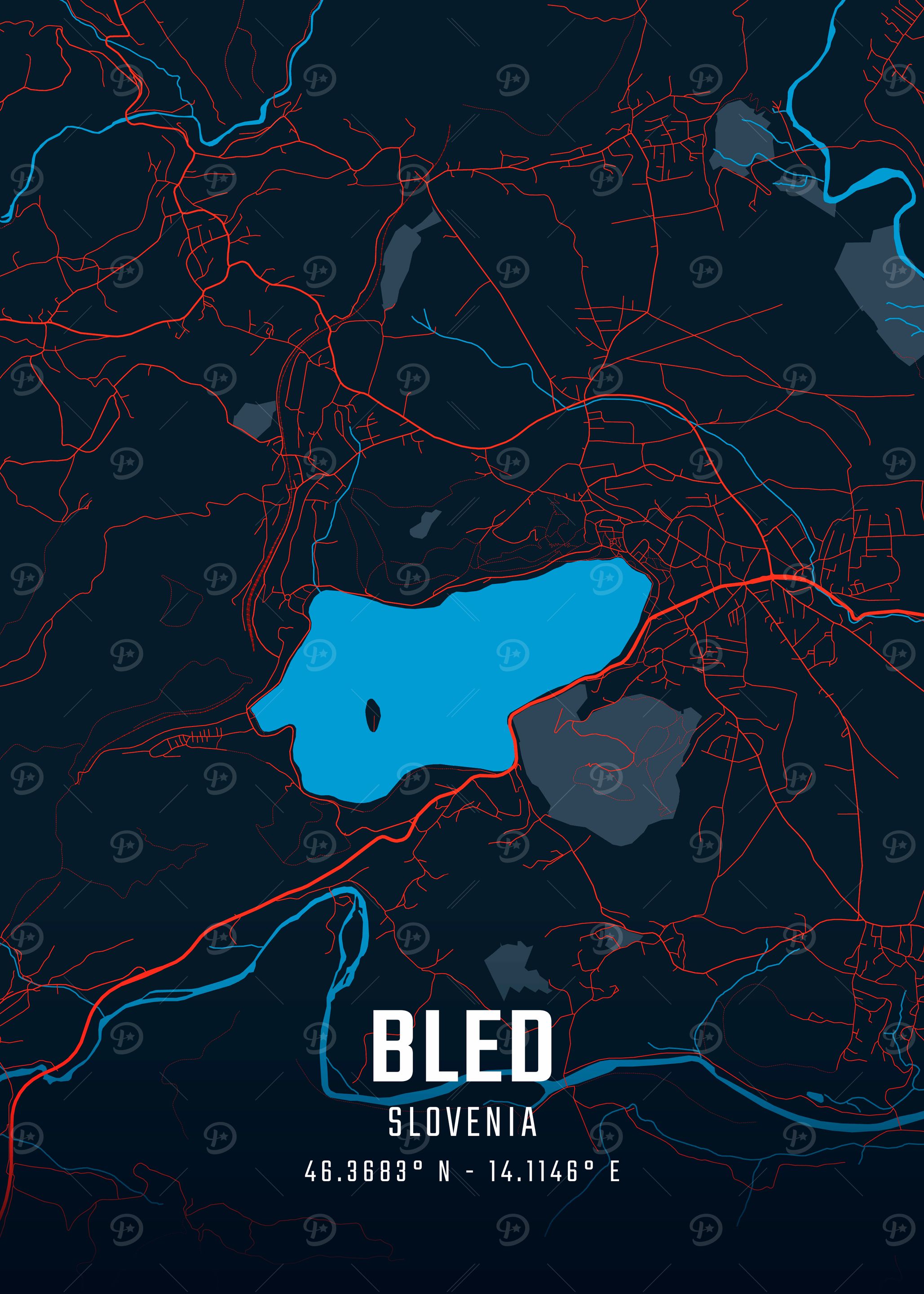 Bled City Map